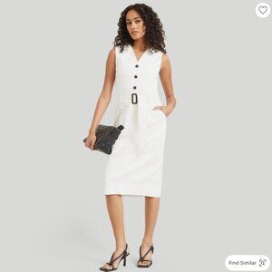Modern Citizen Shanti cotton twill belted dress